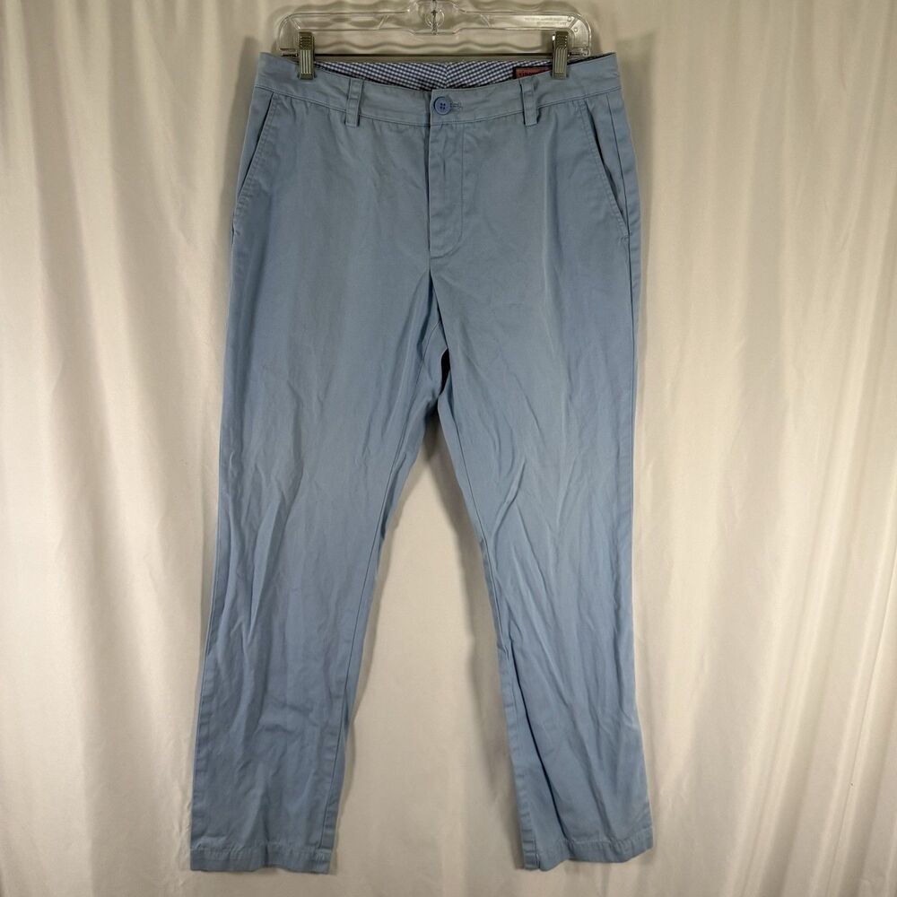 Vineyard Vines Slim Fit Chino Pants Men's 32x32 Blue Flat Front Slash Pockets - Picture 1 of 10